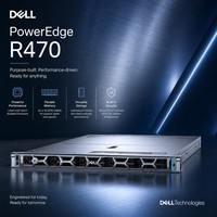 Serveur Rackable 1U PowerEdge R470 avec Processeur Intel Xeon 6 à 144 Cœurs pour Virtualisation Cloud et Réseaux – En Stock