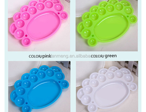 Vente chaude en plastique <span class=keywords><strong>aquarelle</strong></span> peinture <span class=keywords><strong>Palette</strong></span> empreinte forme Art peinture <span class=keywords><strong>Palette</strong></span> plateau à <span class=keywords><strong>prix</strong></span> économique - Product Image 2