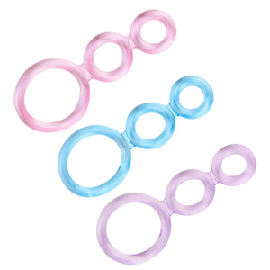 Neueste <span class=keywords><strong>Penis</strong></span> Ring Triple Silikon Vergrößerung Verzögerung Ejakulation Extender Sexspielzeug Für Männer Männliche <span class=keywords><strong>Penis</strong></span> ringe - Product Image 3