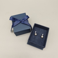 Boîte à bijoux en velours de luxe Shengcan avec ruban, emballage cadeau pour boucles d'oreilles, collier, bague, boîte en papier