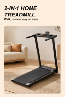 Tapis de course domestique 0,65 CV, vitesse réglable de 1 à 6 km/h, appareil de cardio-training d'intérieur avec main courante stable, tapis de marche à domicile