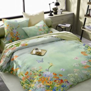 Cloudland Pflanzenmuster Bedruckte Baumwoll-Bettbezug-Garnitur 3-teilig Queen-Size OEKO-TEX Zertifiziert Umweltfreundliche Bettwäsche - Product Image 1