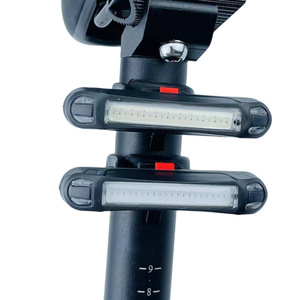 Luz trasera LED para bicicleta, luz roja y azul, resistente al agua IpX4, recargable, 4 modos, plástico, para bicicleta de montaña y carretera - Product Image 4
