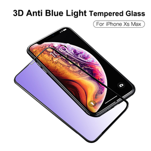 Para <span class=keywords><strong>iPhone</strong></span> <span class=keywords><strong>XS</strong></span> <span class=keywords><strong>MAX</strong></span> helada Anti púrpura azul Luz de película Protector de pantalla de <span class=keywords><strong>cristal</strong></span> templado de guardia - Product Image 6
