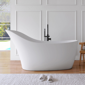 อ่างอาบน้ำแบบลอยตัว Maydon Modern Solid Surface ขนาด 1700 มม. อ่างน้ำวนสำหรับห้องน้ำ อ่างอาบน้ำแบบแช่ตัวสีขาวด้าน ผู้จำหน่ายอ่างอาบน้ำ - Product Image 1