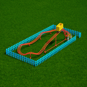 Montaña Rusa <span class=keywords><strong>de</strong></span> Acero Económica para Niños, Parque <span class=keywords><strong>de</strong></span> Diversiones Comercial, Jardín, Patio Trasero, Entretenimiento Familiar - Product Image 5