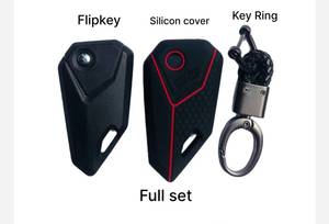 Étui de protection pour clé de voiture en alliage de zinc et gel de silice pour Honda Hornet Pulsar <span class=keywords><strong>Yamaha</strong></span> Fzd R15 Suzuki Gixxer 150, porte-clés à rabat - Product Image 4