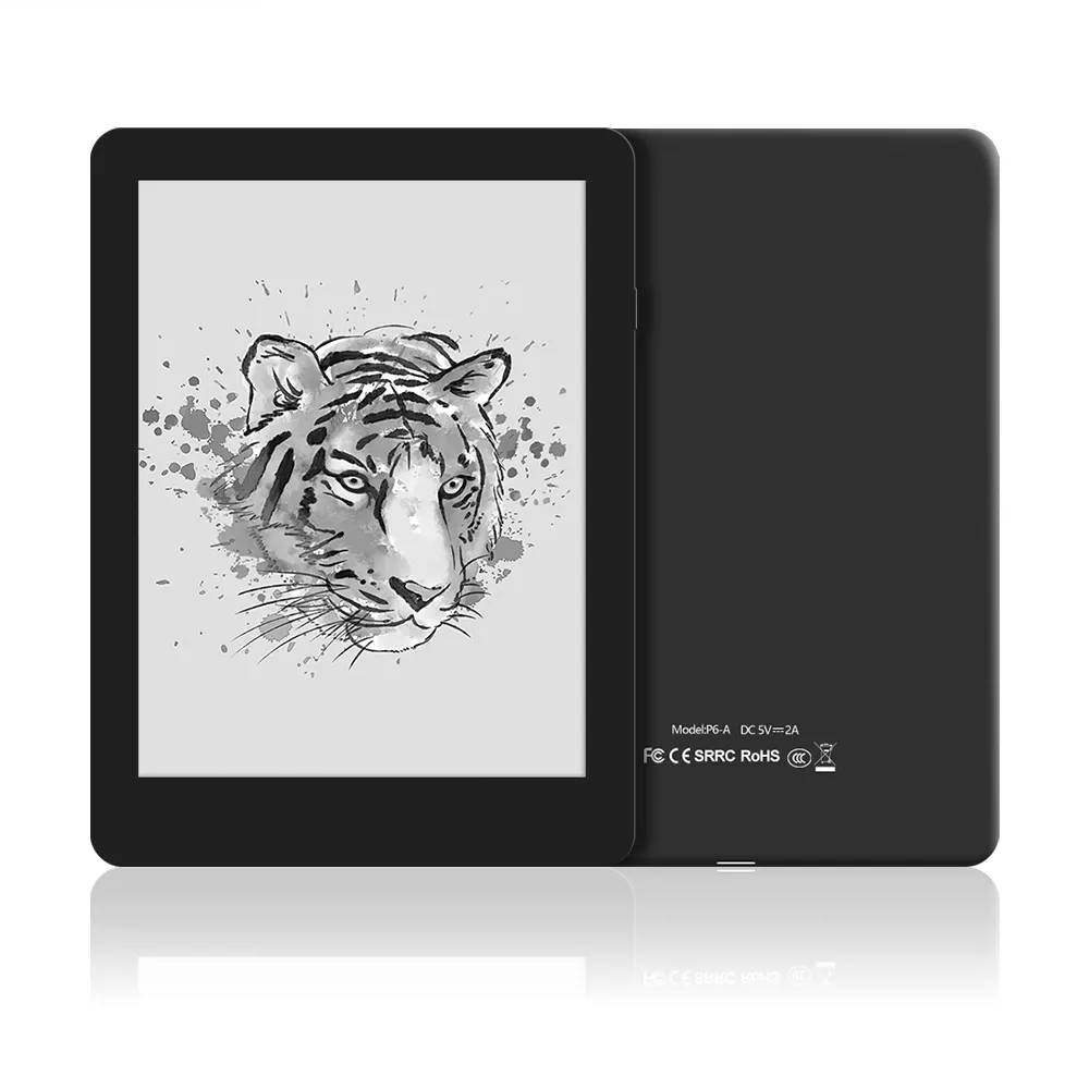 Pdf 6" E Book Reader BLE Wifi Pdf Format E Ink Touch Screen E Paper Ereader Ebook