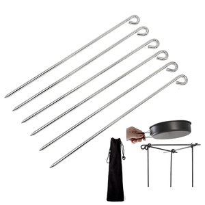 Equipo de Cocina para Fogatas, Parrilla de Acero Inoxidable para Fogatas, Soporte Portátil para Ollas de Camping, para Senderismo y Excursionismo al Aire Libre - Product Image 1