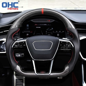 <span class=keywords><strong>Volant</strong></span> pour Audi S7 A6 <span class=keywords><strong>RS6</strong></span> C8 A7 RS7 2020 <span class=keywords><strong>2021</strong></span> 2022 100% Fibre de Carbone Réelle <span class=keywords><strong>Volant</strong></span> Ohc Motors - Product Image 1