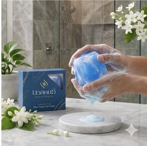 Navasukhon Gemstone <b>Soap</b> Blue Topaz Bar <b>Soap</b> Stone <b>Soap</b> <b>Scented</b> Luxury Cute Natural Beauty Product from Thailand - Product Image 2