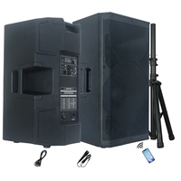 Bocina Profesional de 3000W con Woofer de 15" Sistema de Sonido para DJ/PA Line Array Inalámbrico Equipo de Karaoke con DSP Altavoz Activo Parlante