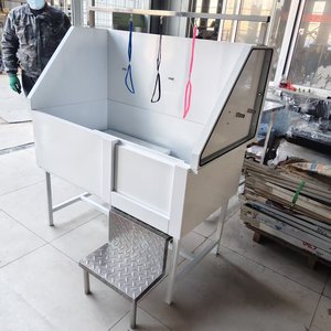 حوض تنظيف الحيوانات الأليفة متعدد الوظائف، فاخر وعصري، مصنوع من الفولاذ المقاوم للصدأ، قابل للطي، مناسب للكلاب والقطط. - Product Image 4