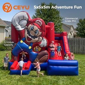 Château <span class=keywords><strong>gonflable</strong></span> Super <span class=keywords><strong>Mario</strong></span> avec toboggan pour enfants, prix d'usine, pour aire de jeux extérieure Ceyu - Product Image 2