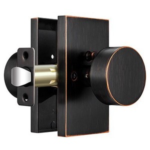 Kosin Moderner Rechteckiger Schwerlast-Türgriff mit Schloss, Schwarze Innentürknäufe mit Privatsphärenfunktion - Product Image 3
