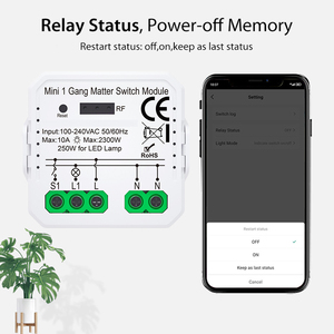LangYeao 10A WiFi Smart Switch Module 1-Gang Mini Homekit Google Interruptor Breaker Smart Life App Matériau ABS durable 240V - Product Image 5