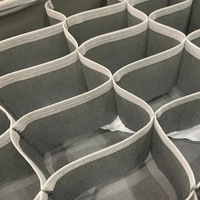 Organiseurs de tiroirs pour armoire en tissu, séparateurs, 4 organiseurs de tiroirs pliables pour sous-vêtements et soutiens-gorge, pour lingerie, culottes, chaussettes