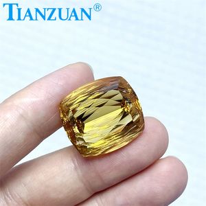 Piedra Preciosa de Citrino Natural Hermosa de Corte Milenio en Forma de Cojín de 30.85 Quilates, Piedra Suelta para Joyería con Certificado GRC - Product Image 1