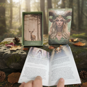 Jeu de cartes <span class=keywords><strong>Oracle</strong></span> de luxe personnalisé, cartes de tarot de haute qualité sur le thème des déesses, avec livre et boîte rigide pour la guidance spirituelle - Product Image 1