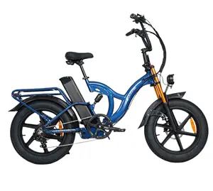 Queene Elektro fahrrad bester Qualität 20 Zoll 48V 500W 750W 1000W Aluminium legierung rahmen Faltbares Fettreifen-Elektro fahrrad