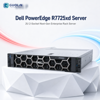 Server Rak PowerEdge R7725xd 2U Dual Prosesor AMD EPYC 9005 Generasi ke-5 Memori DDR5 Penyimpanan NVMe Server Jaringan Enterprise Dell