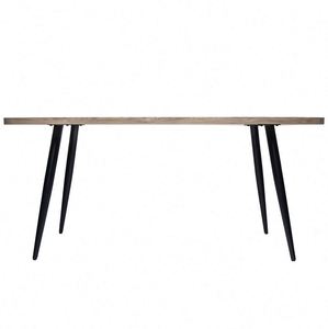 Mesa de Comedor Rectangular de Estilo Industrial Moderno, Patas de Hierro, Tablero de MDF, 4 Plazas, Muebles para Cocina, Hotel, Hogar, Oficina, Sala de Estar - Product Image 3