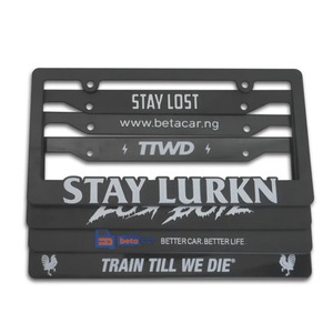 Marco de matrícula de motocicleta, plástico personalizable, negro - Product Image 6