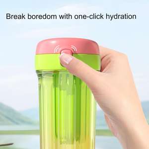 Bouteille d'eau portable en plastique OEM-un bouton ouvert étanche et durable pour les aventures en plein air étudiants voyageurs - Product Image 5