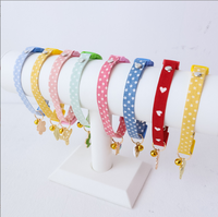 Collier moderne pour animaux Little Bell Breakaway, léger, écologique, avec clochette, pour chien et chat, style coloré et mignon, en polyester, réglable