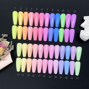 Wholesale Neon Macaron Gel Nail Polish With Color Chart UV LED Bright Candy Solid Gel Nail Art Gel For Nail Salon Business 15ML - Product Image 2