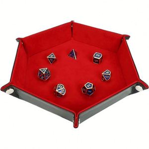 Premium PU Leather Foldable <b>Dice</b> <b>Tray</b> Multi Color Durable Portable Storage for RPG DND Tabletop Games - Product Image 5