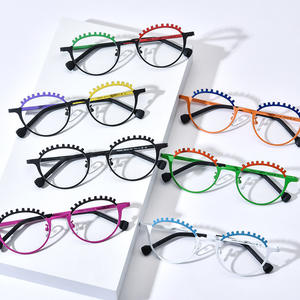 กรอบแว่นตาไทเทเนียม DOISYER ลายปะติดสีสันสดใส สำหรับผู้หญิง ปี <span class=keywords><strong>2025</strong></span> ดีไซน์ใหม่ สไตล์วินเทจ ทรงแคทอาย คุณภาพสูง - Product Image 2