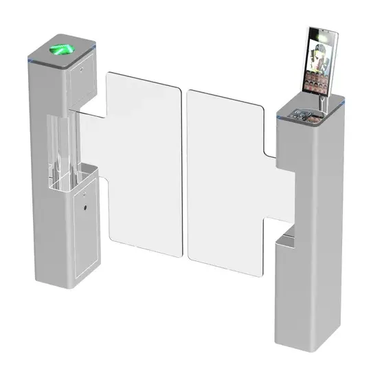 SUS304 Easy Installation Automatic Pedestrian Access Open and Close Cylinder Turnstile