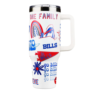 Vaso Térmico para el Día del Partido, Vaso con Brillo en los Colores del Equipo Baltimore Ravens, Taza de Viaje Aislada de 40oz con Tapa y Pajita, Taza de Café para Oficina y Auto - Product Image 5