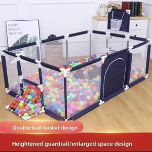 Clôture de jeu rectangulaire pour enfants avec panier de <span class=keywords><strong>basket</strong></span> et balles océaniques – Clôture de sol intérieure pour bébé – Approvisionnement direct usine - Product Image 2