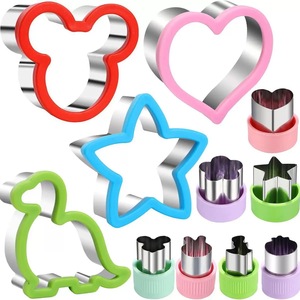 Cortadores de <span class=keywords><strong>Galletas</strong></span> con Forma de Corazón de Metal, Cortadores de <span class=keywords><strong>Galletas</strong></span> Mini con Forma de Estrella, Juego de Cortadores de Animales, Verduras y Frutas para Niños - Product Image 1