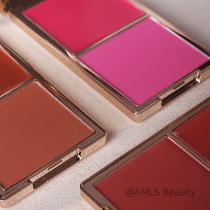 Palette de fards à joues en poudre pigmentés crème 2 en 1 cosmétique de beauté avec logo personnalisé fard à joues rose - Product Image 5