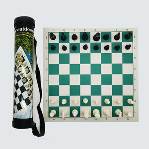 大号塑料桶装国际象棋套装，棋子高9.5厘米 - Product Image 6