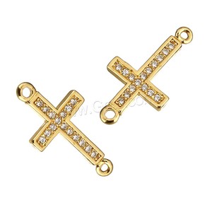 Mạ Vàng <span class=keywords><strong>CZ</strong></span> Pave Micro kết nối chéo cho vòng đeo tay làm Cubic Zirconia Vòng đeo tay Vòng trang sức phát hiện - Product Image 4