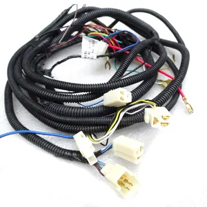 custom made motorcycle cable factory wire loom harness with heat shrink tube