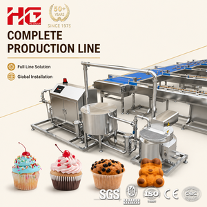 Ligne de production de beignets entièrement automatique HG, système de cuisson de beignets avec <span class=keywords><strong>four</strong></span> tunnel multi-zones 300 kg/h, contrôle PLC - Product Image 3