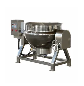 Industrial Gas/steam/electric Type Cooking Pot for Jam Jacketed Kettle with mixer