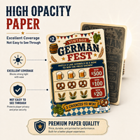 Billets de loterie à déchirer personnalisés en gros avec impression couleur originale et 3 fenêtres, pour jeux à gratter
