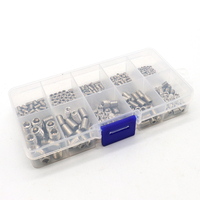 Assortiment de 300 pièces/boîte en acier inoxydable M3 M4 M5 M6 M8 Jeu de vis sans tête DIN916 Kits de vis hexagonales à tête creuse