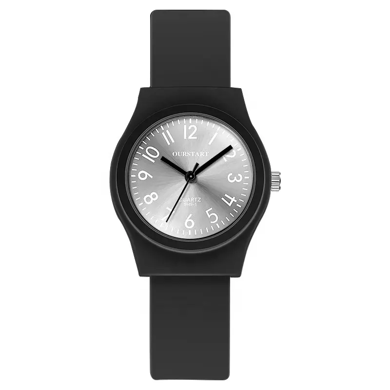 Nouvelle mode couleur bonbon étudiant montre à bracelet en silicone décontracté simple montre de sport en plein air pour les enfants