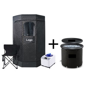 เต็นท์ซาวน่าและอ่างน้ำแข็งแบบพกพาเต็นท์ซาวน่าอบไอน้ำแบบพับได้สำหรับใช้ในสปาที่บ้าน - Product Image 1