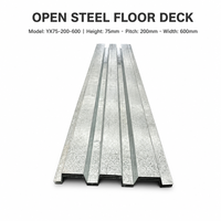 Plancher ouvert modulaire en acier YXB75-200-600 pour assemblage rapide dans les installations d'usine