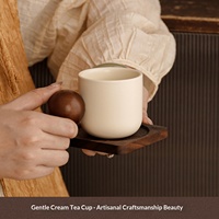 Tasse à café en céramique terracotta vintage - Design minimaliste nordique, couleur unie, vente en gros, livraison directe pour la maison