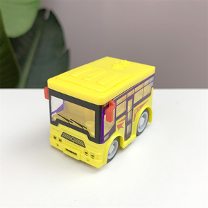 Modelo de Autobús Urbano Transparente con Logotipo Impreso, Función de Retroceso, Vehículo Pequeño de Inercia, Camión de Plástico Colorido, Mini Coche de Juguete de Fricción - Product Image 6