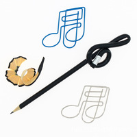Soododo 2B HB crayon en bois noir avec plomb coloré en gros créatif High Note école de musique crayon promotionnel matière plastique